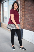 Load image into Gallery viewer, Dallas Solid N Stripes Top