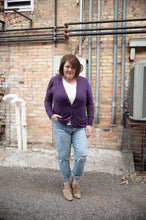 Load image into Gallery viewer, Ferndale Purple Snap Cardigan