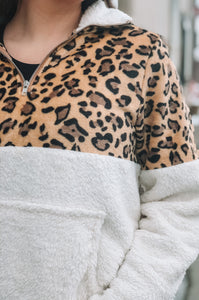 Dillon Leopard Plush Pullover